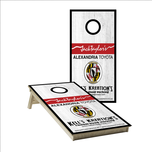 Gen 2 Maryland Cornhole Direct Printed Boards - 2022 White