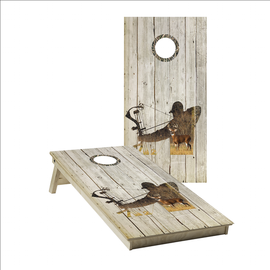Rustic Bowhunting Cornhole Boards