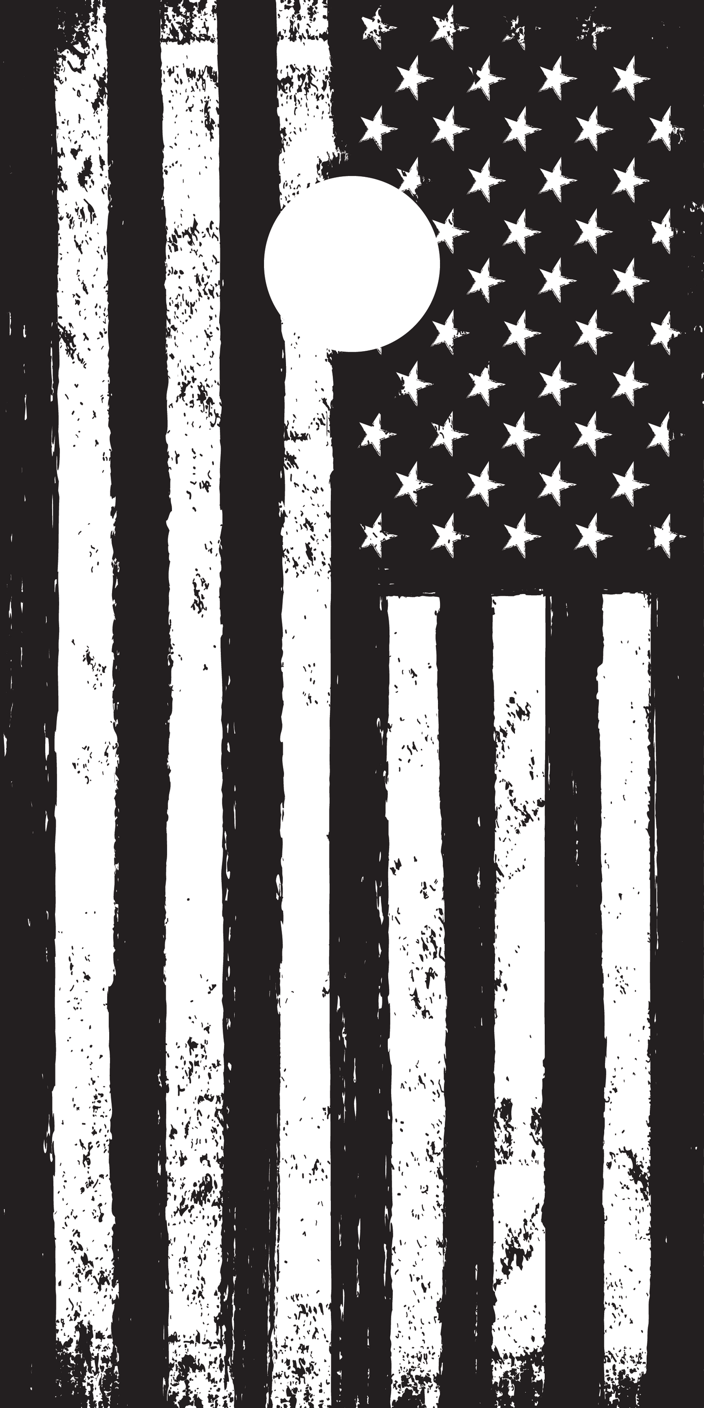 Black and White American Flag Cornhole Boards